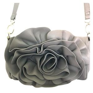 Taupe Rose Ruffle Crossbody